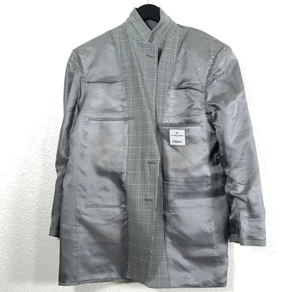 Hickey Freeman T-Model 100% Worsted Wool Houndstooth Check Blazer Men's Size 42R - Picture 14 of 15